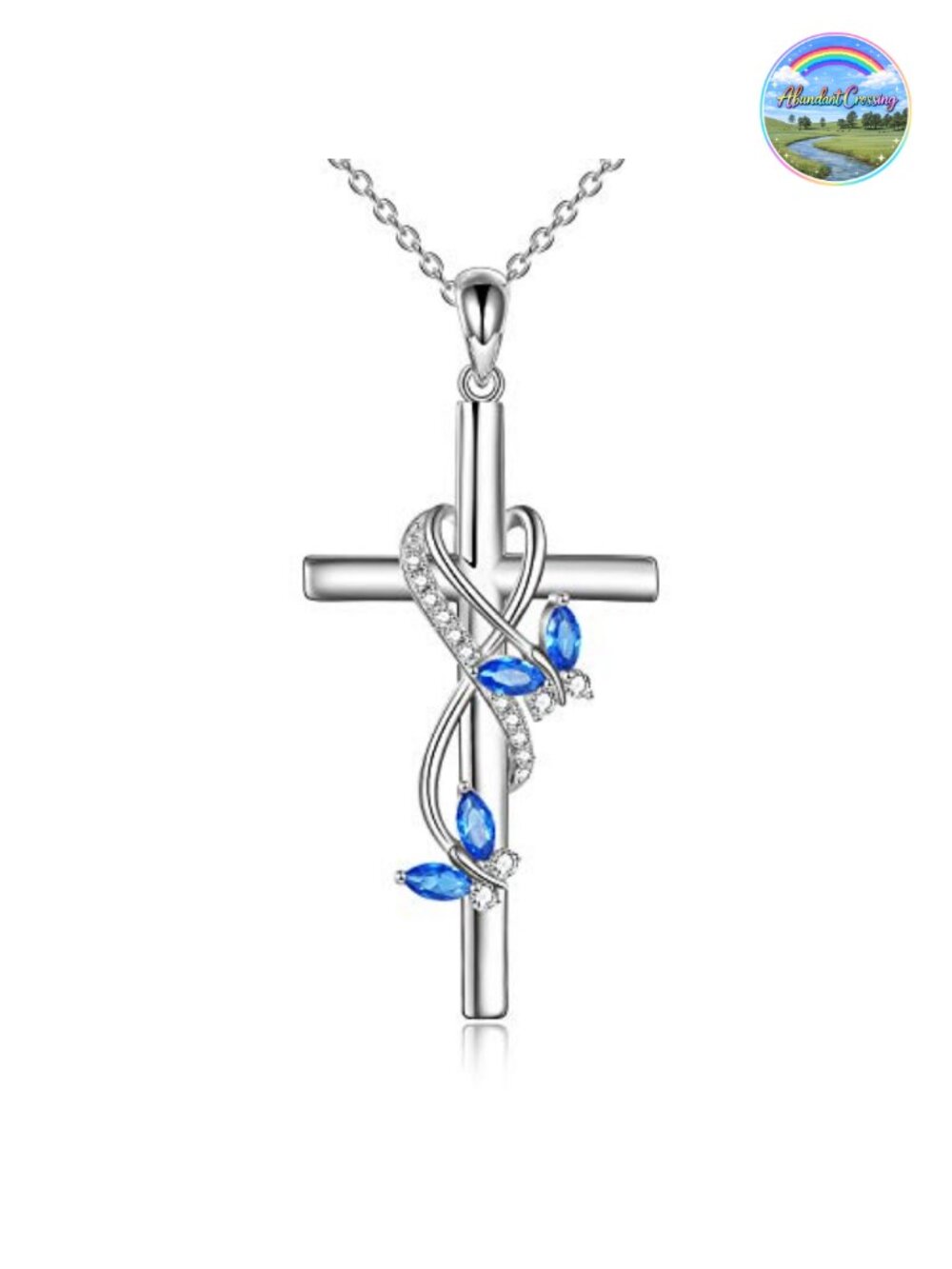 925 Sterling Silver Cross Pendant Necklace Butterfly Jewelry Gift for Women